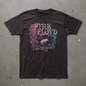 Pink Floyd Graphic T-Shirt – Vintage Psychedelic Rock Tee – Unisex Black Band